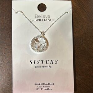 Silver Necklace with Cubic Zirconia